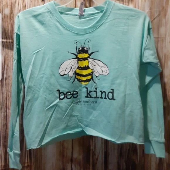 Simply Southern Shortie Long Sleeve Crop Top SMALL - Picture 1 of 1